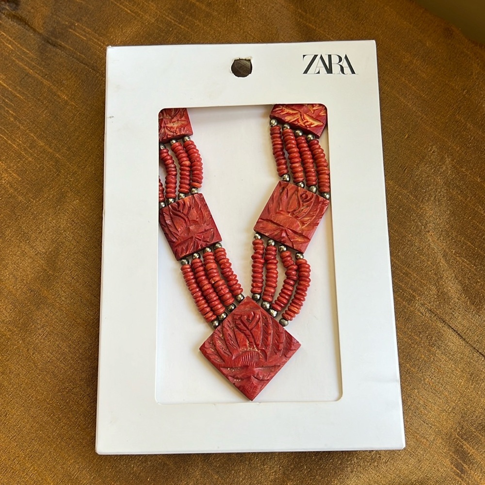 Host Pick ZARA Beautiful Boho lightweight Wooden & Bead Necklace🔥🔥🔥